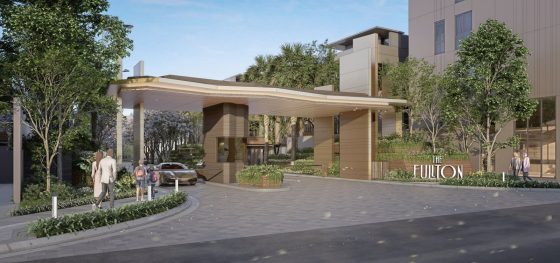 Cổng vào dự án The Fullton CapitaLand tại Khu đô thị Vinhomes Ocean Park 3, Hưng Yên.
