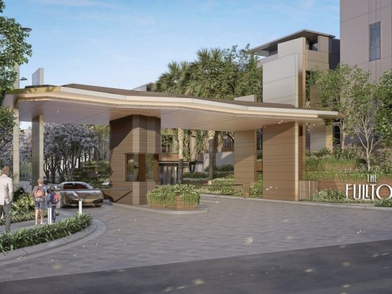 Cổng vào dự án The Fullton CapitaLand tại Khu đô thị Vinhomes Ocean Park 3, Hưng Yên.