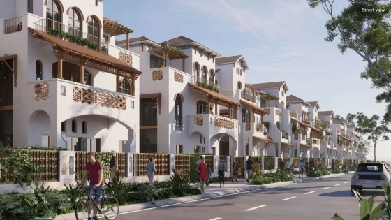 Khu biệt thự ven biển Blanca City mang đậm nét kiến trúc Đông - Tây, tạo nên không gian sống hiện đại và sang trọng.