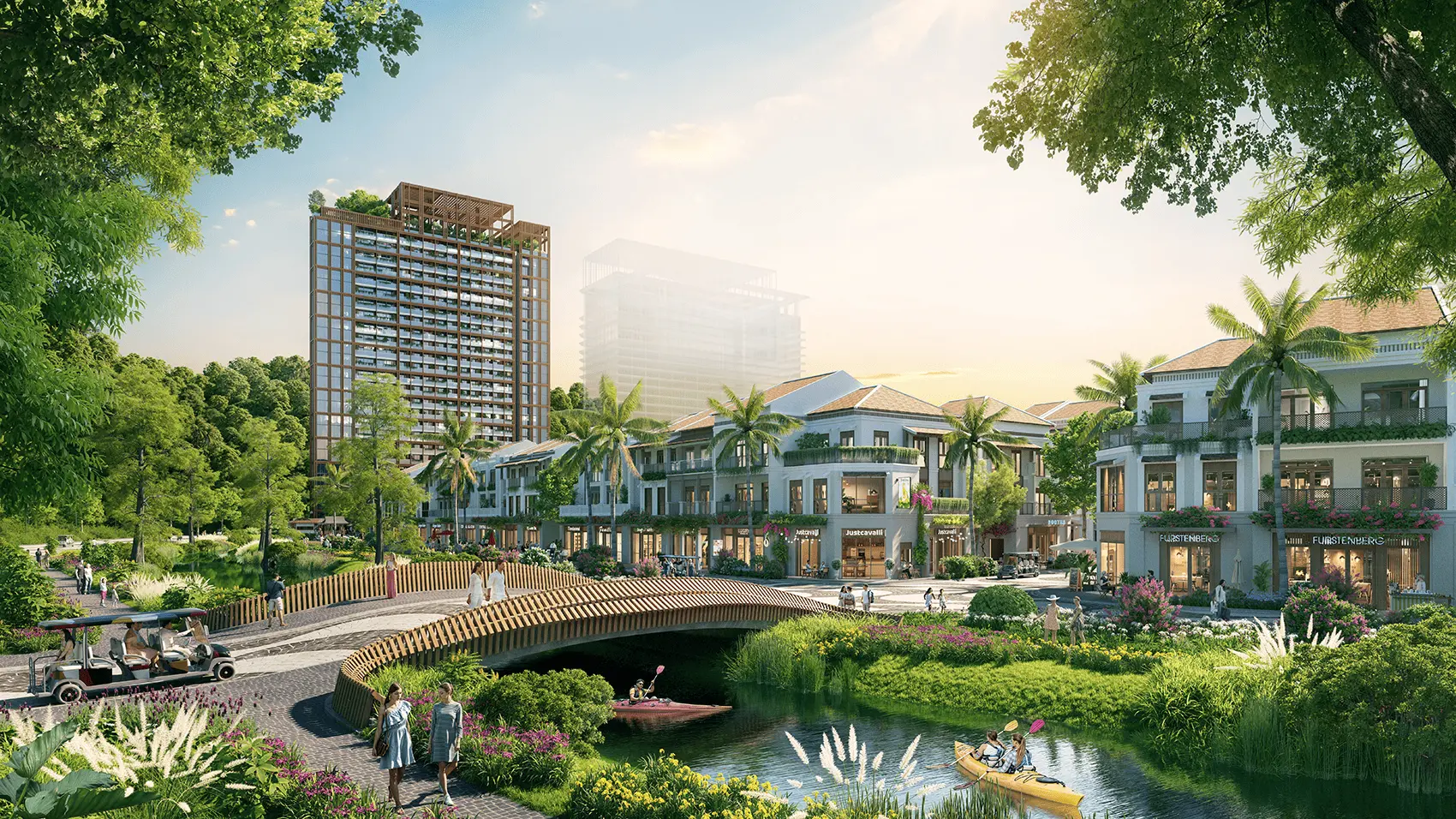Toàn cảnh dự án Xanh Island Cát Bà với kiến trúc hài hoà và tiện ích xanh mát.